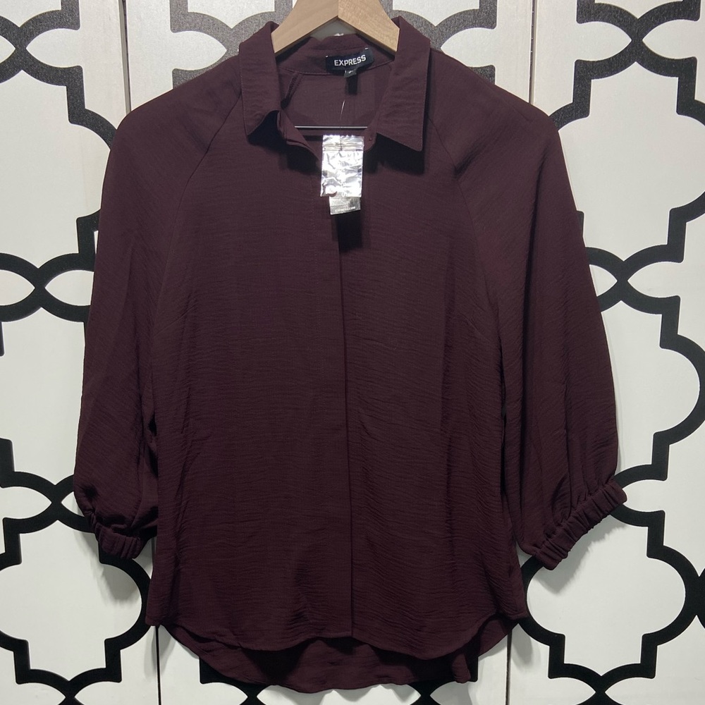 Express Button Up 3/4 sleeves Blouse